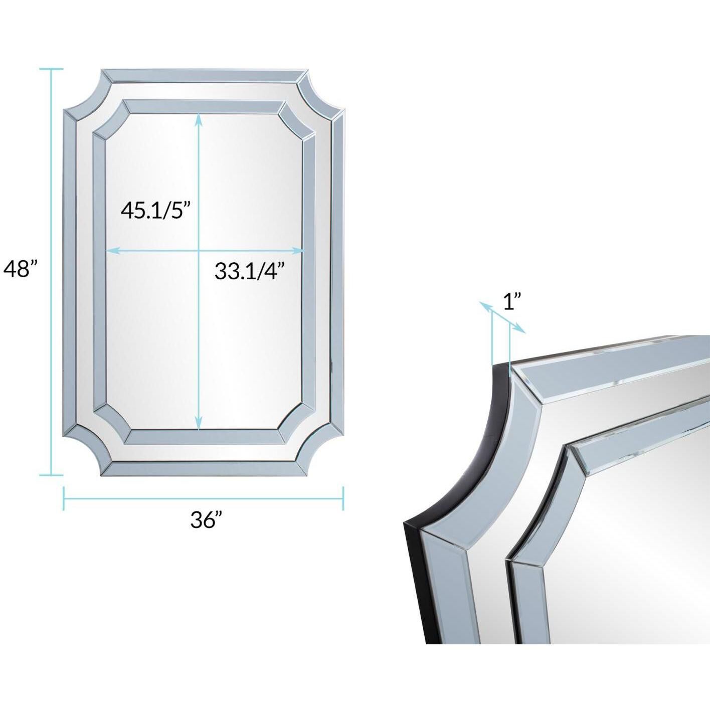 Ralston 48 X 36 inch Smokey Gray Mirror